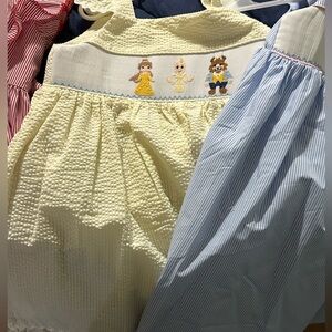 Disney Beauty and the beast stitchy fish smock dress